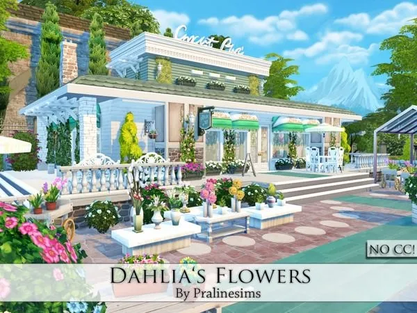 Maxis Match Dahlia's Flowers Shop - The Sims 4 Custom Content