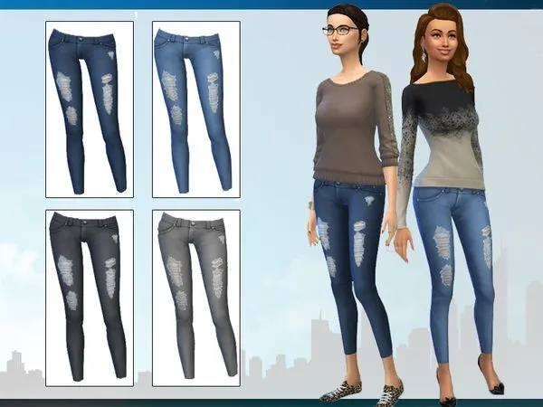 Jeans Maxis Match Skinny - The Sims 4 Custom Content
