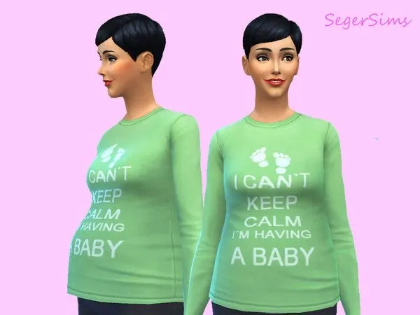 Top for Pregnant Sim - The Sims 4 Custom Content