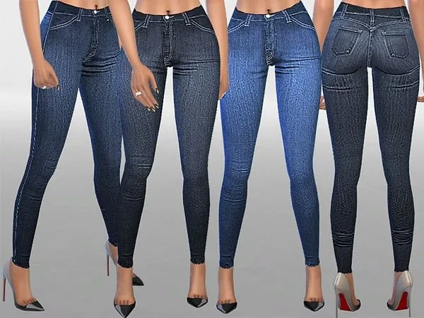 Jeans Indigo High Waist Skinny - The Sims 4 Custom Content