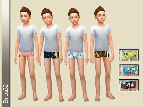 Underwear cartoon for kids - The Sims 4 Custom Content