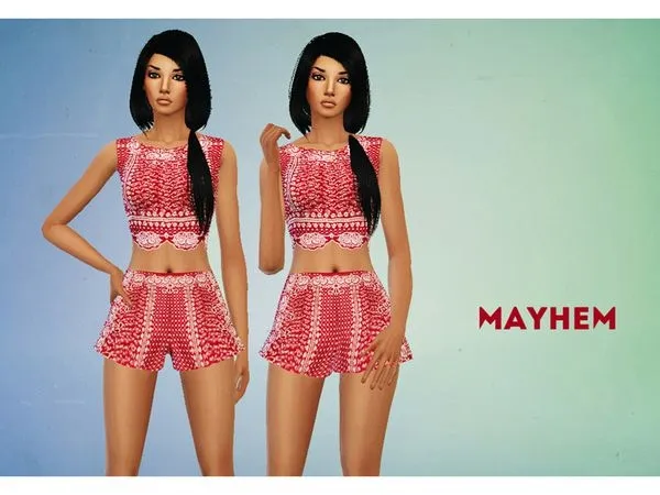 Embroidered Party Set - The Sims 4 Custom Content