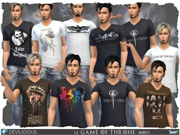 Camisas Game Of Thrones Male - The Sims 4 Custom Content