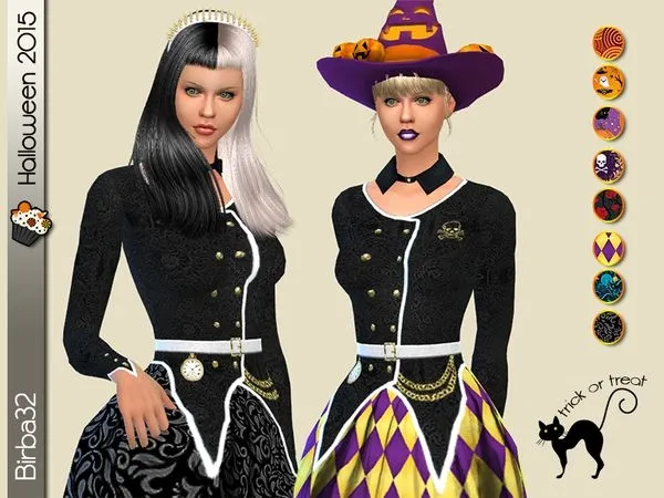 Vestido Halloween Witch - The Sims 4 Custom Content