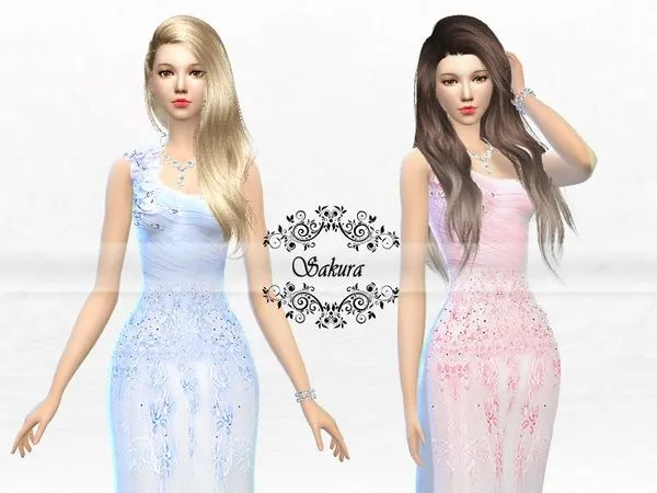 Vestidos Bridesmaid - The Sims 4 Custom Content