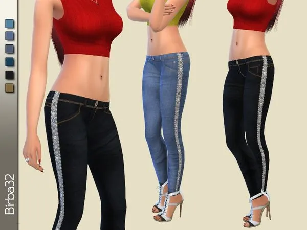 Jeans Sparkles Skinny - The Sims 4 Custom Content