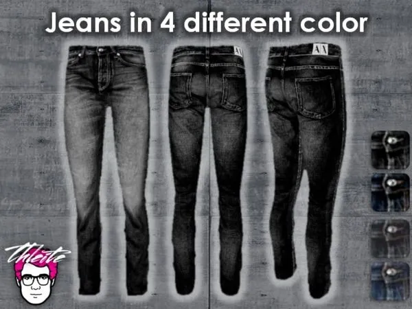Jeans AX Skinny - The Sims 4 Custom Content
