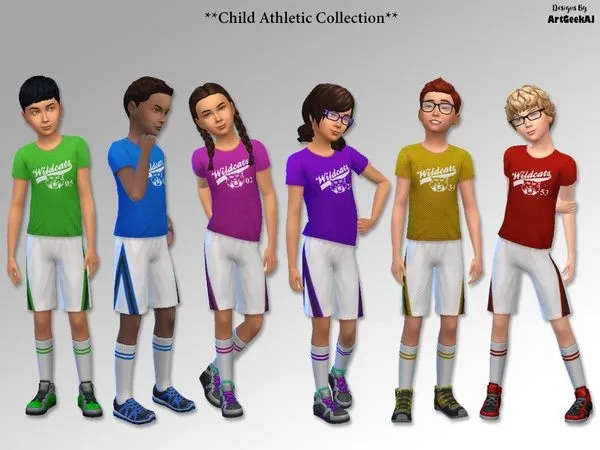 Child Athletic School Sports - The Sims 4 Custom Content