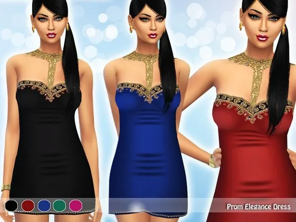 Vestido Prom Elegance - The Sims 4 Custom Content
