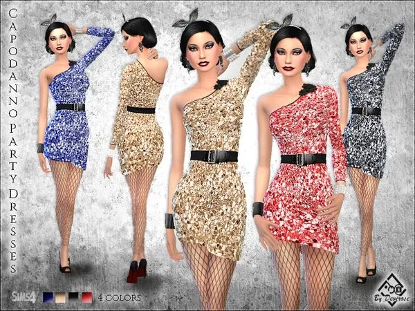 Vestidos Capodanno Party - The Sims 4 Custom Content