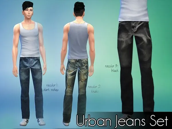 Jeans Urban Set - The Sims 4 Custom Content
