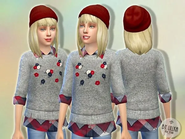 Sweater Fancy Fleece - The Sims 4 Custom Content