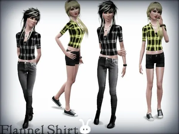 Flannel Shirt by thesimsresource - The Sims 3 Custom Content