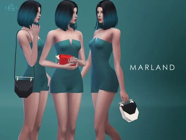 Leather Shoulder Bag Clutch - The Sims 4 Custom Content