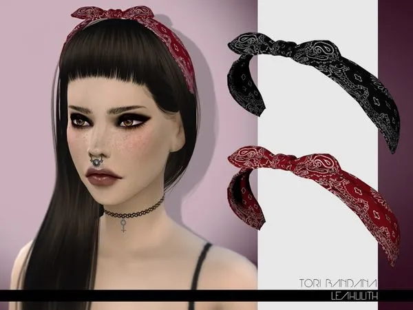 LeahLilith Tori Bandana - The Sims 4 Custom Content