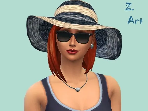 Straw Hat - The Sims 4 Custom Content