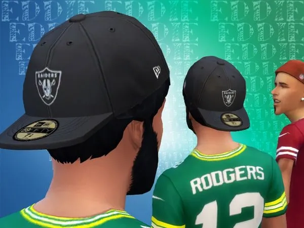 Backward Cap New Era NFL - The Sims 4 Custom Content