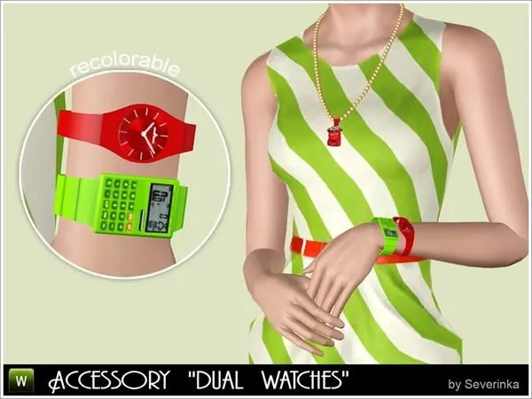 Accessory 'Dual watches' - The Sims 3 Custom Content