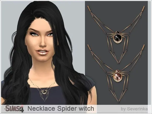 Necklace Spider witch - The Sims 4 Custom Content