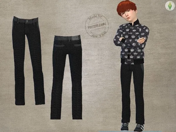 Boys Houndstooth Trousers - The Sims 4 Custom Content