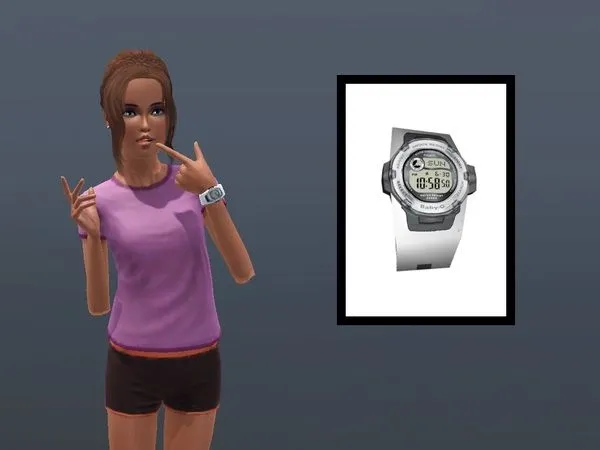 Casio Baby G Watch - The Sims 3 Custom Content