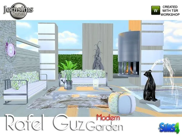 Rafel guz modern garden - The Sims 4 Custom Content