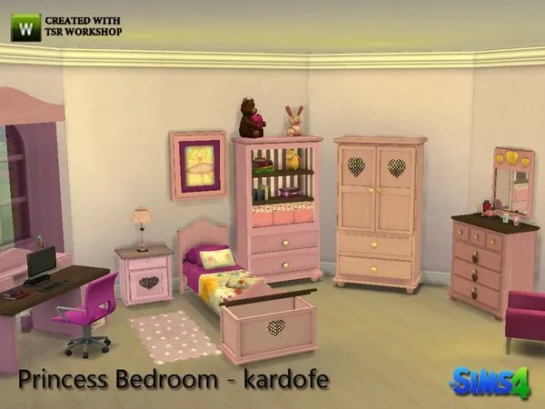 kardofe Princess bedroom - The Sims 4 Custom Content