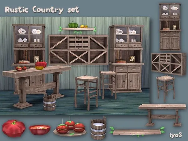 Rustic Country Set - The Sims 4 Custom Content