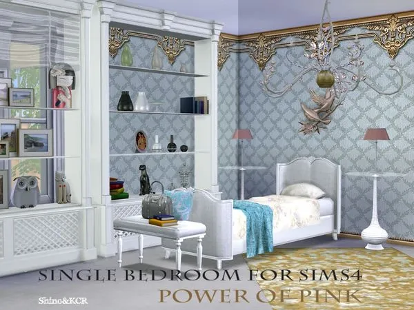 Power of Pink Single Bedroom - The Sims 4 Custom Content