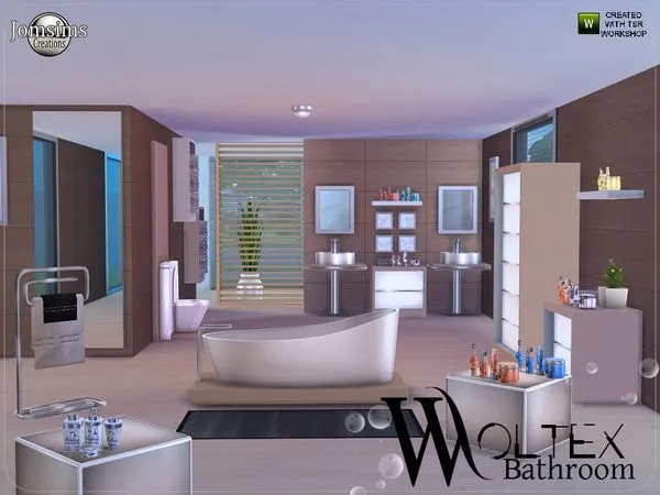 Woltex bathroom - The Sims 4 Custom Content