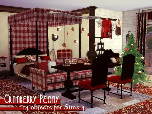 Cranberry Peony by thesimsresource - The Sims 4 Custom Content