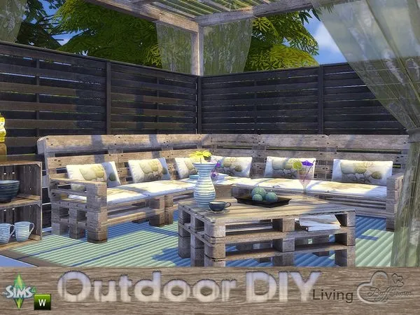 DIY Outdoor Living by universesimmer - The Sims 4 Custom Content