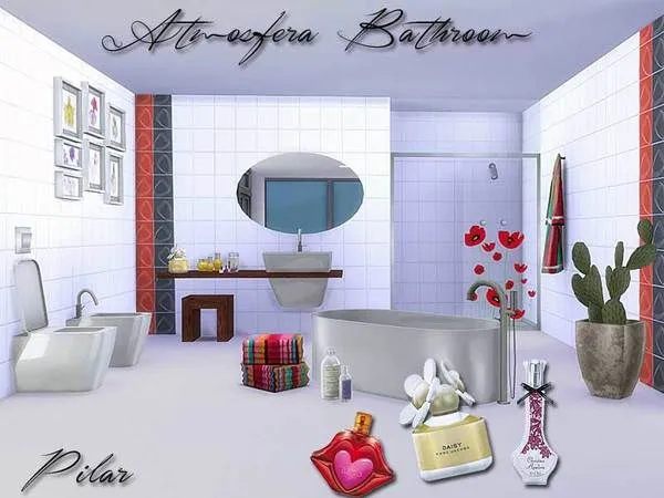 Atmosfera Bathroom - The Sims 4 Custom Content