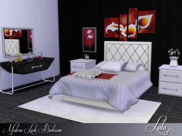 Modern Look Bedroom - The Sims 4 Custom Content