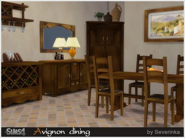 Avignon dining - The Sims 4 Custom Content