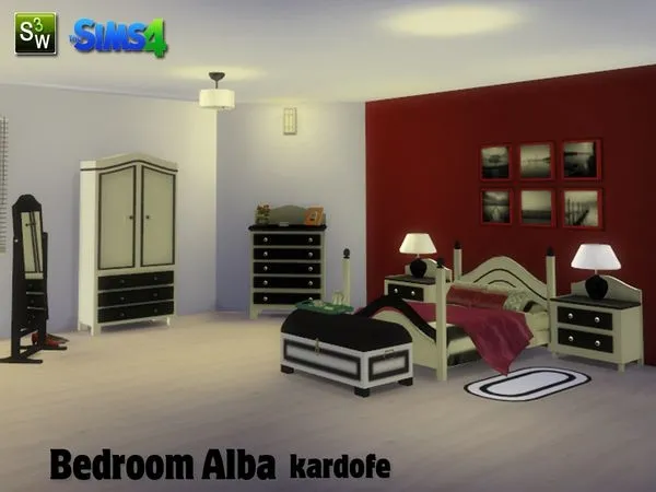 kardofe Bedroom Alba - The Sims 4 Custom Content