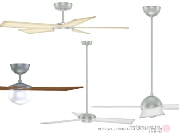 Fan Ceiling Lights Set - The Sims 4 Custom Content