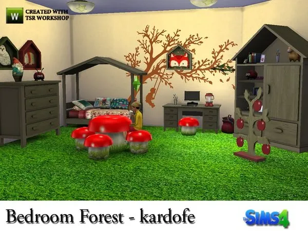 Bedroom Forest - The Sims 4 Custom Content