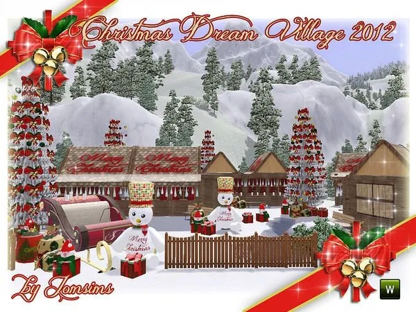 Christmas dream village 2012 - The Sims 3 Custom Content
