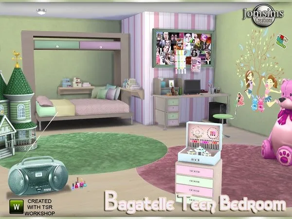 bagatelle teen bedroom - The Sims 4 Custom Content