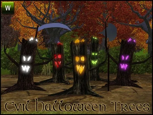 Evil Halloween Trees - The Sims 3 Custom Content