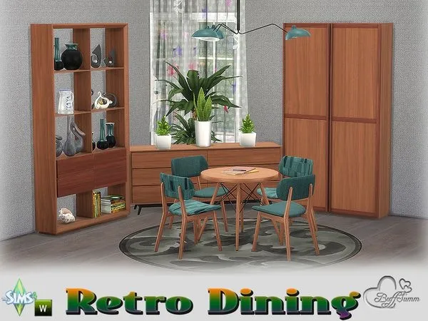 Retro Diningroom - The Sims 4 Custom Content