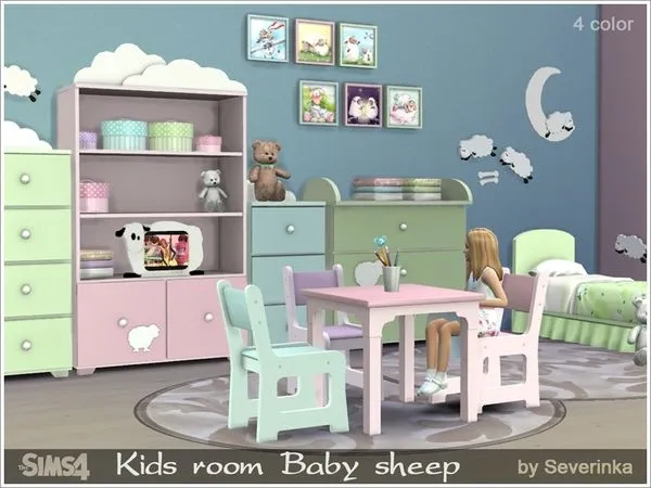 Kids room 'Baby sheep' - The Sims 4 Custom Content