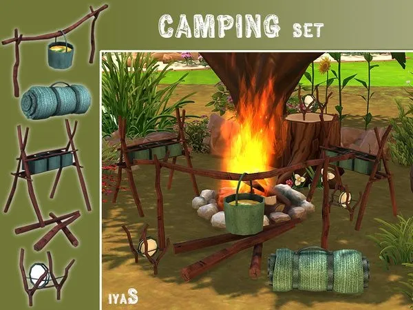 Camping set - The Sims 4 Custom Content