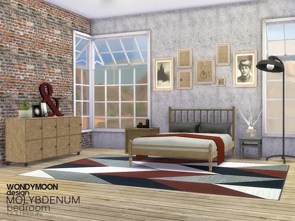 Molybdenum Bedroom - The Sims 4 Custom Content