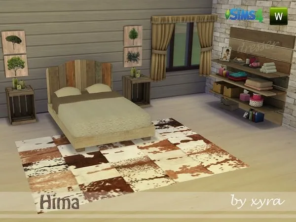 xyra Hima bedroom - The Sims 4 Custom Content