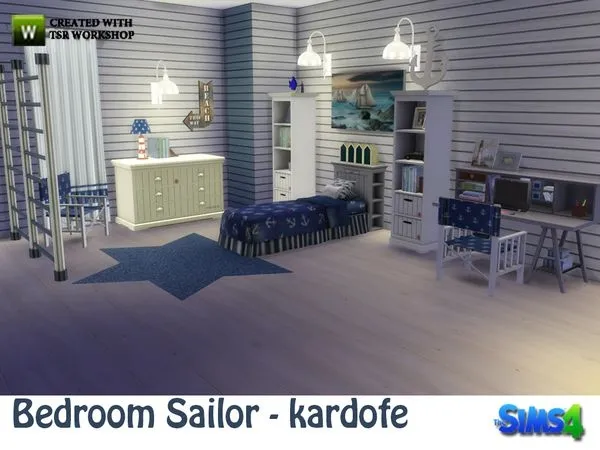 kardofe Bedroom Sailor - The Sims 4 Custom Content