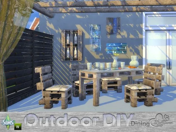 DIY Outdoor Dining by thesimsresource - The Sims 4 Custom Content
