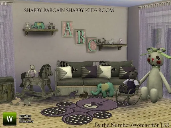 Shabby Bargain Shabby Chic Kids by thesimsresource - The Sims 4 Custom Content