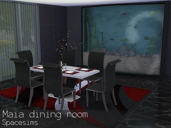 Maia dining room - The Sims 4 Custom Content